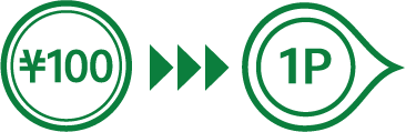 ¥100 → 1P