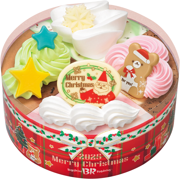 人気のフレーバー6種類を楽しめるプレゼントボックスのようなアイスケーキ