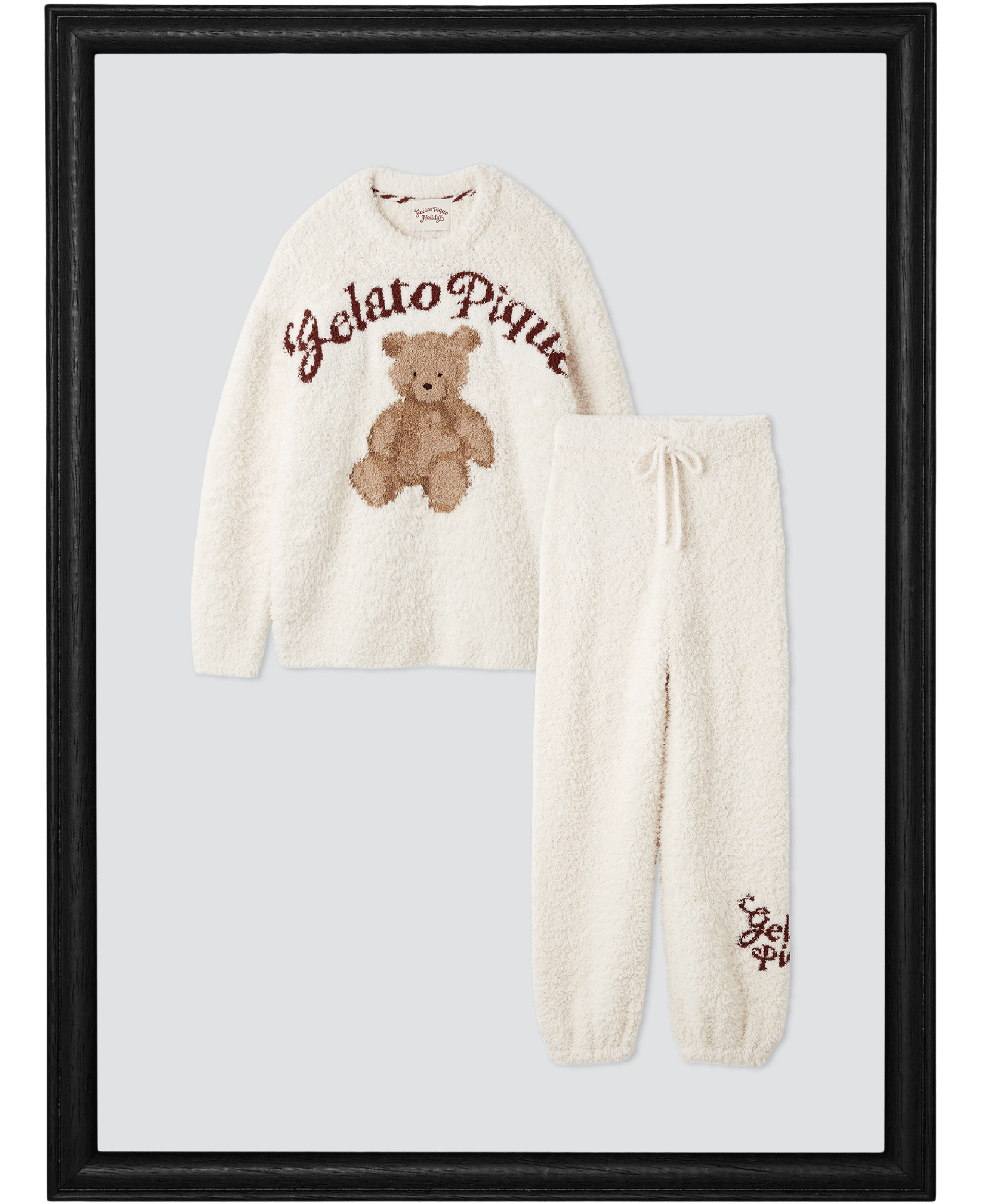 ［HOLIDAY］ジェラート スノーベアジャガード プルオーバージェラート スノーベアジャガード ロングパンツ各￥8,580（税込）