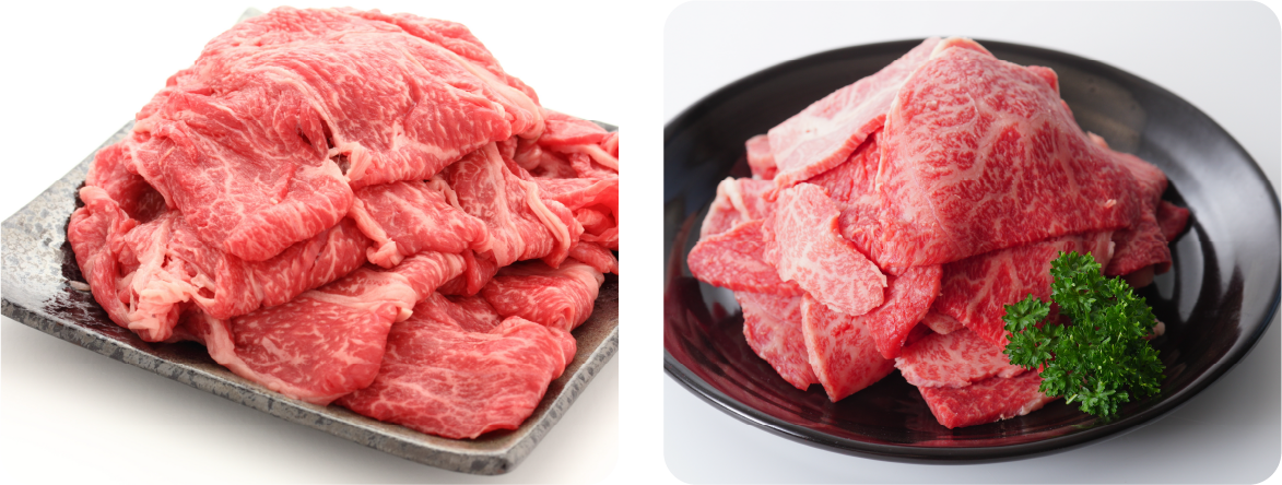 01:国産牛切出し(焼肉用)100gあたり 02:お肉の催事販売を開始!
