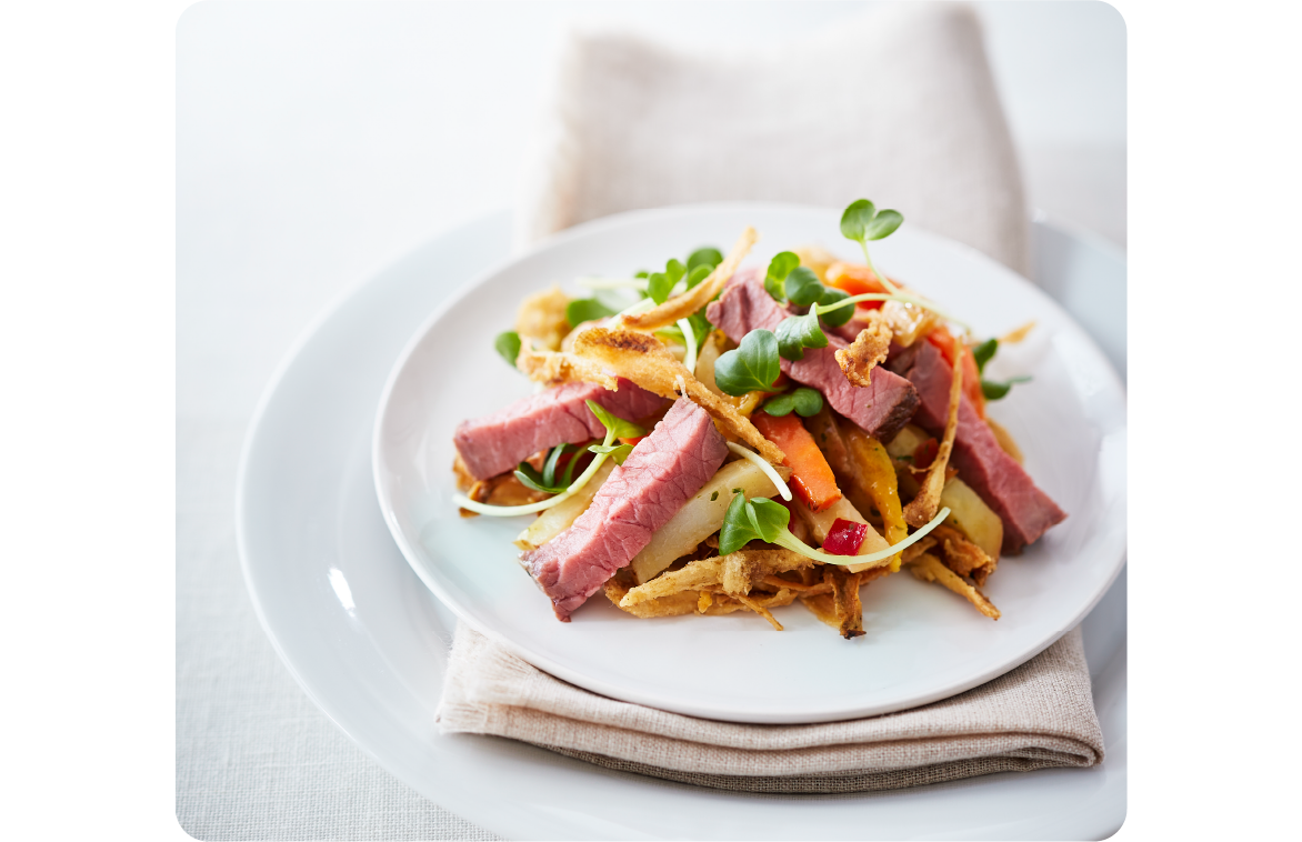 ローストビーフと揚げごぼうのサラダ100gあたり 本体価格より10%OFF